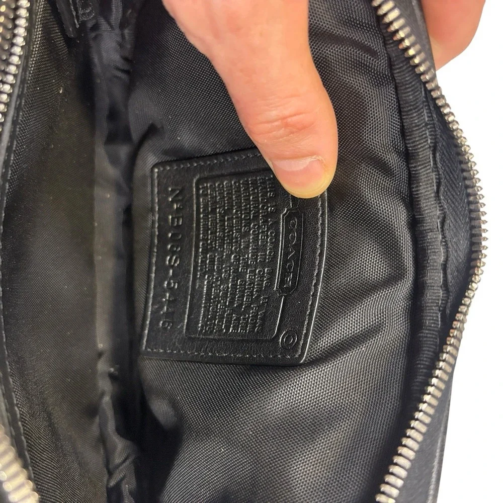 COACH Black Leather Waist Pack Bag D3S-5446 - Picture 8 of 8